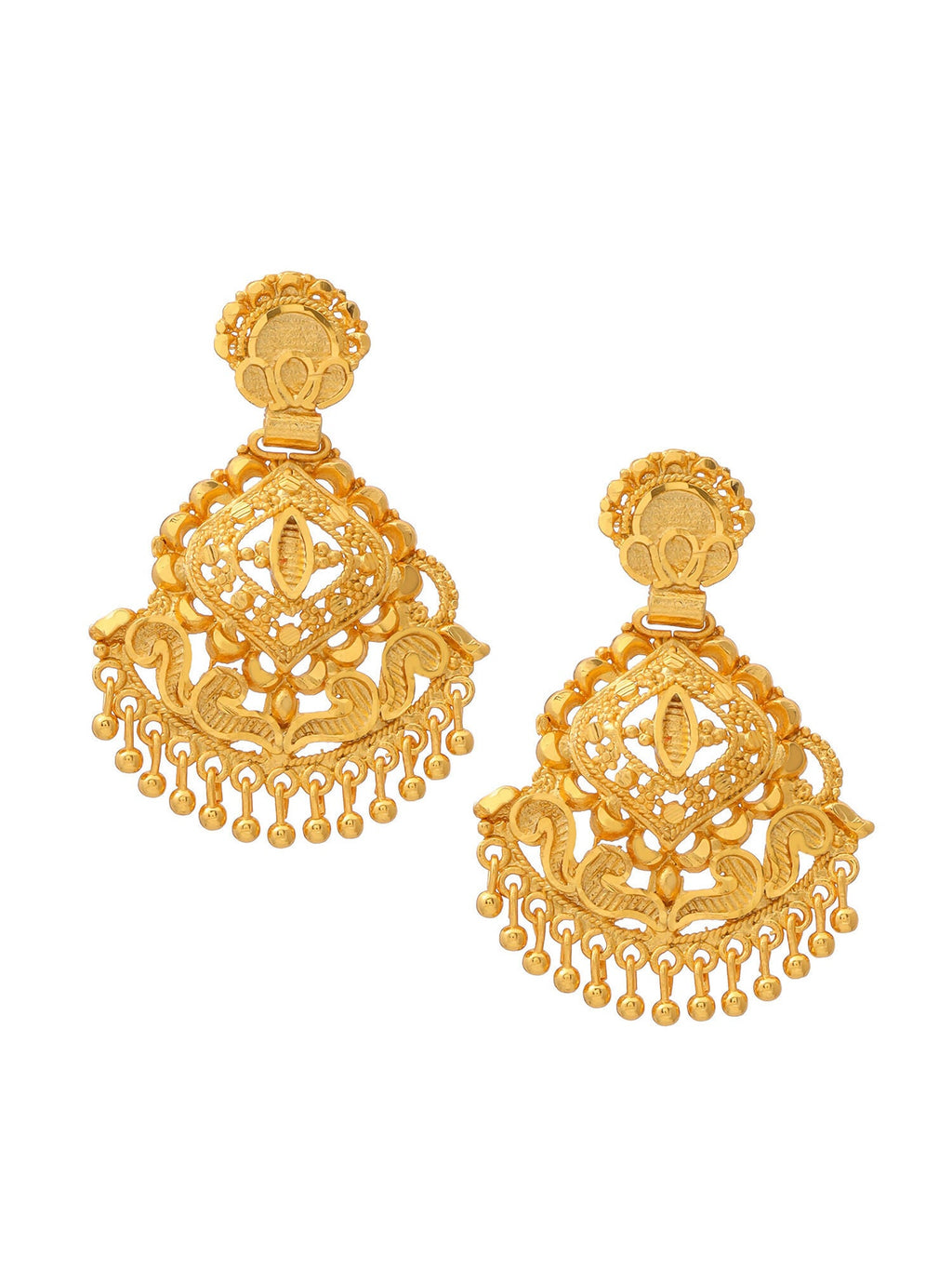 Ruby Raang Traditional Gold Earrings | Grab2Buy
