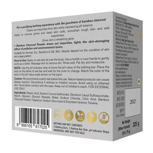 Wow Skin Science Activated Bamboo Charcoal Bathing Bar | Grab2Buy