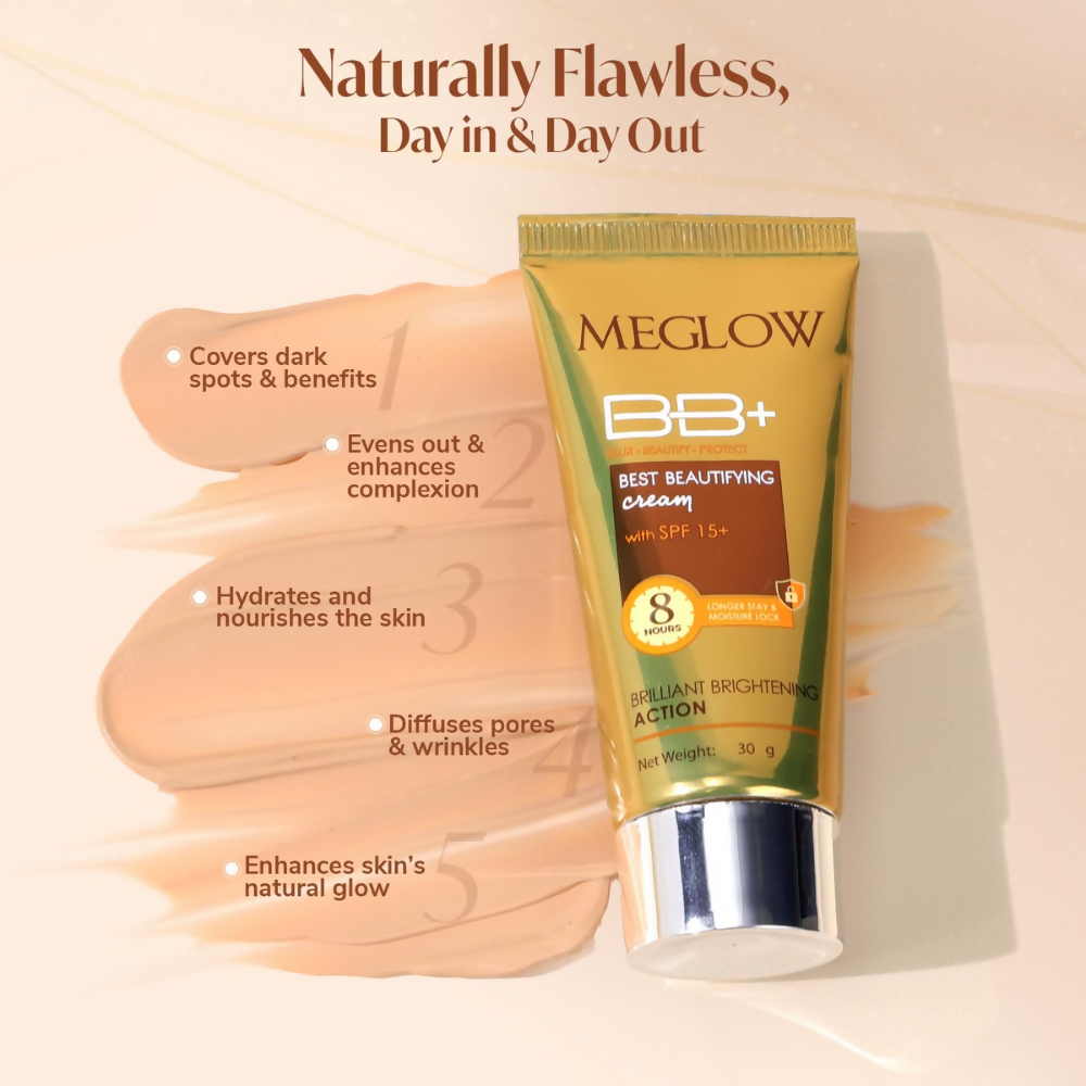 Meglow Best Beautifying BB+ Cream with SPF 15+ | Grab2Buy