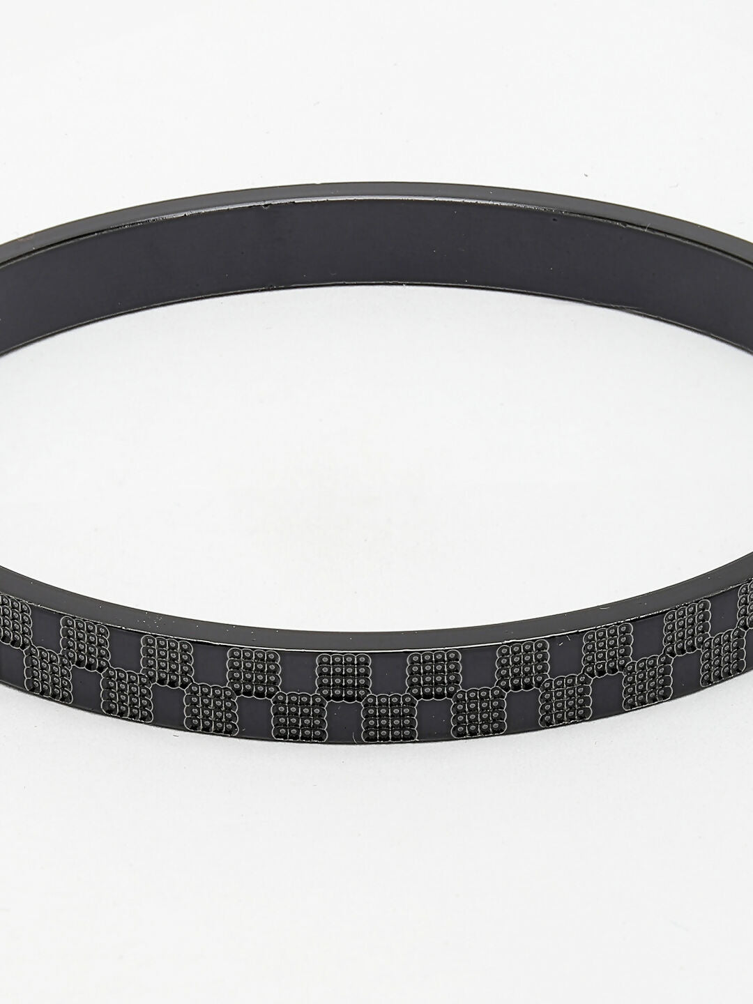 NVR Men's Set of 2 Gold & Black Rhodium-Plated Stainless Steel Kada Bracelet