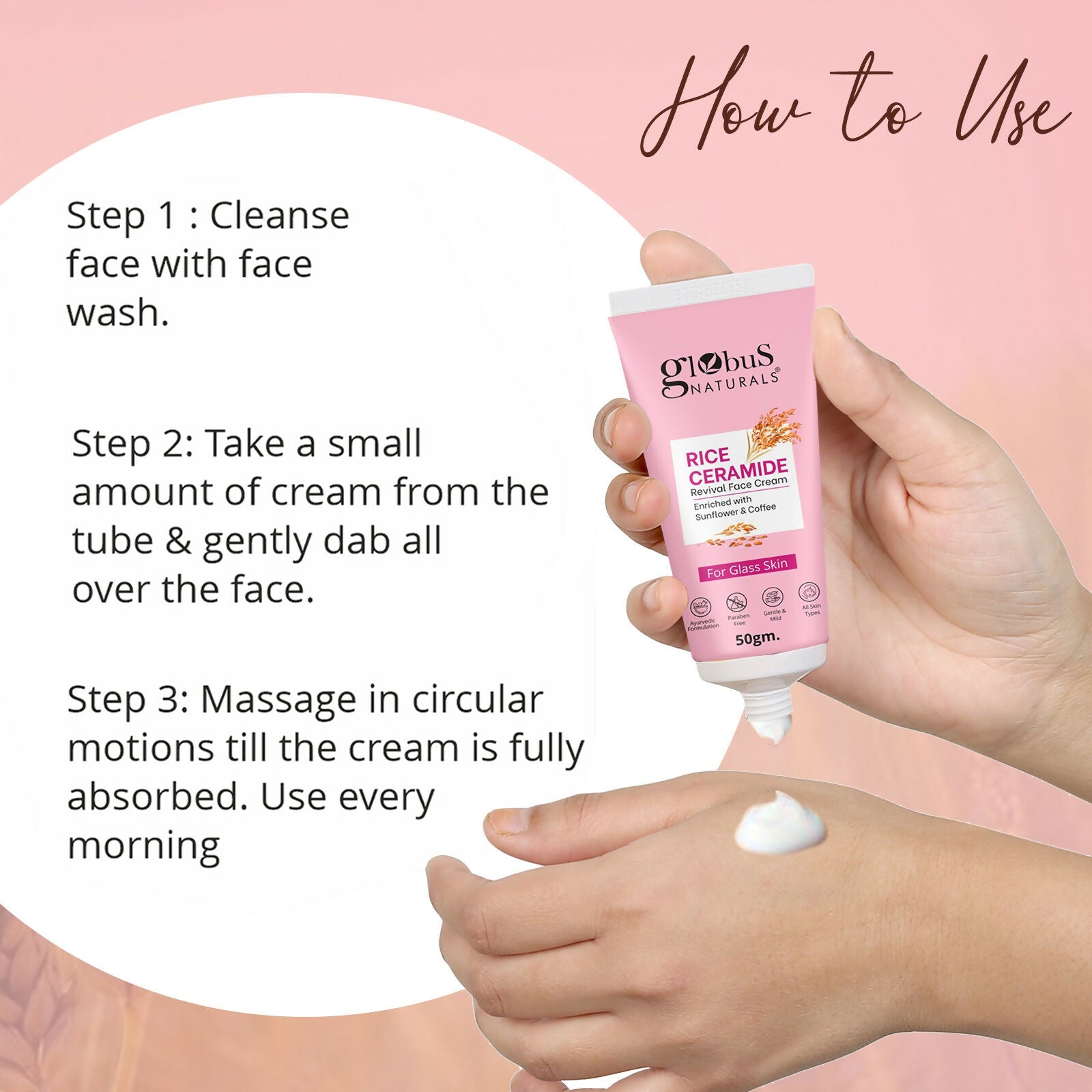 Globus Naturals Rice Ceramide Revival Face Cream | Grab2Buy