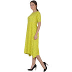 Kanoor Women's Yellow Rayon A-line kurti | Grab2Buy