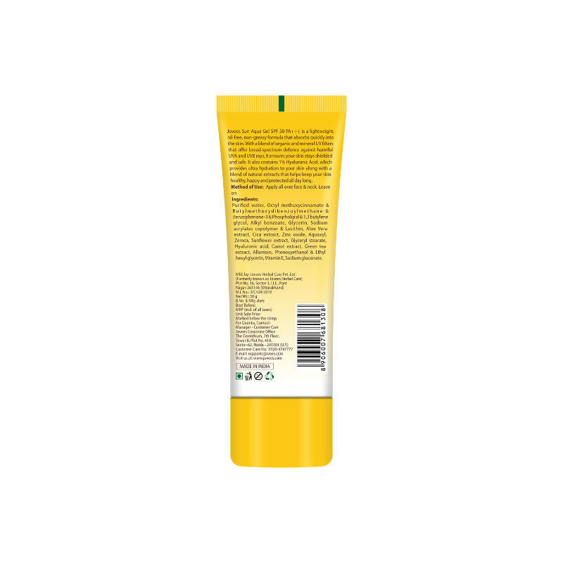 Jovees Herbal Sun Aqua Gel SPF 50 PA+++ Lightweight Texture | Grab2Buy