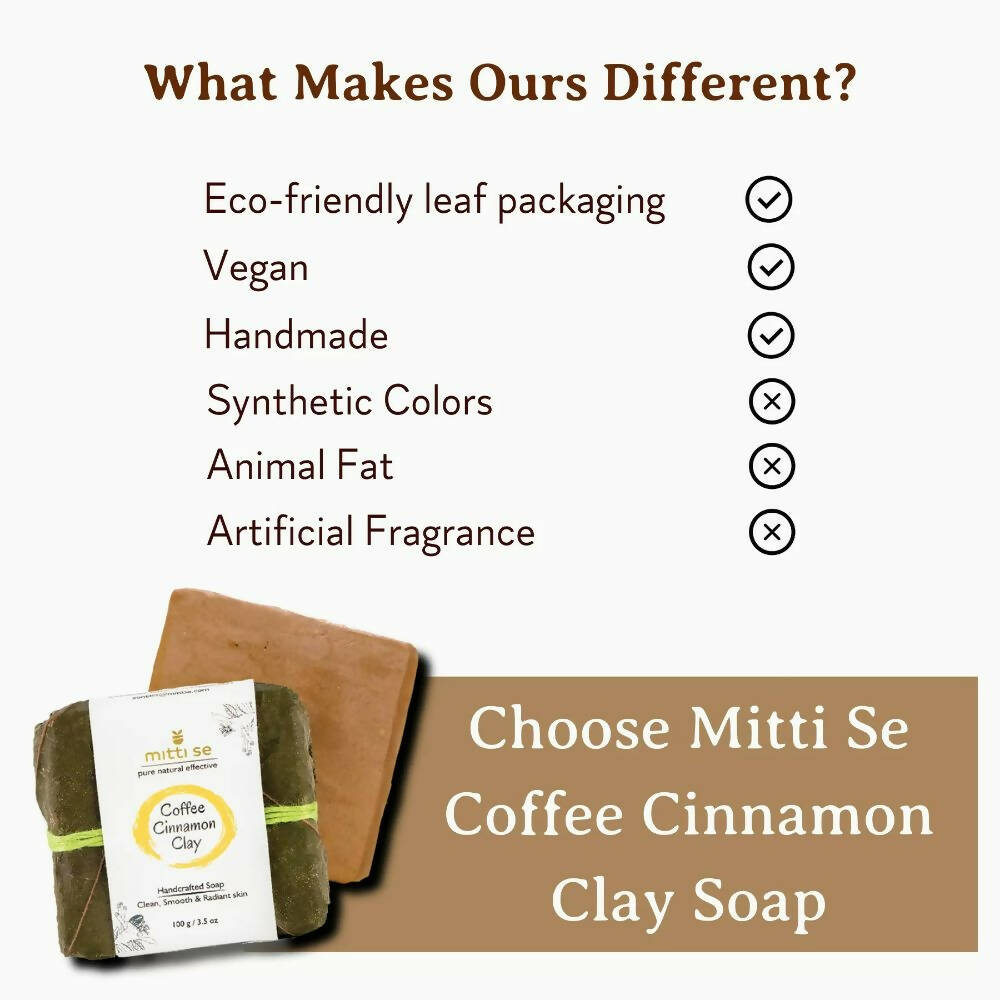Mitti Se Coffee Cinnamon Clay Handcrafted Soap | Grab2Buy