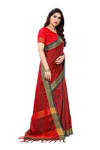 Vamika Banarasi Jacquard Weaving Red Color Saree | Grab2Buy