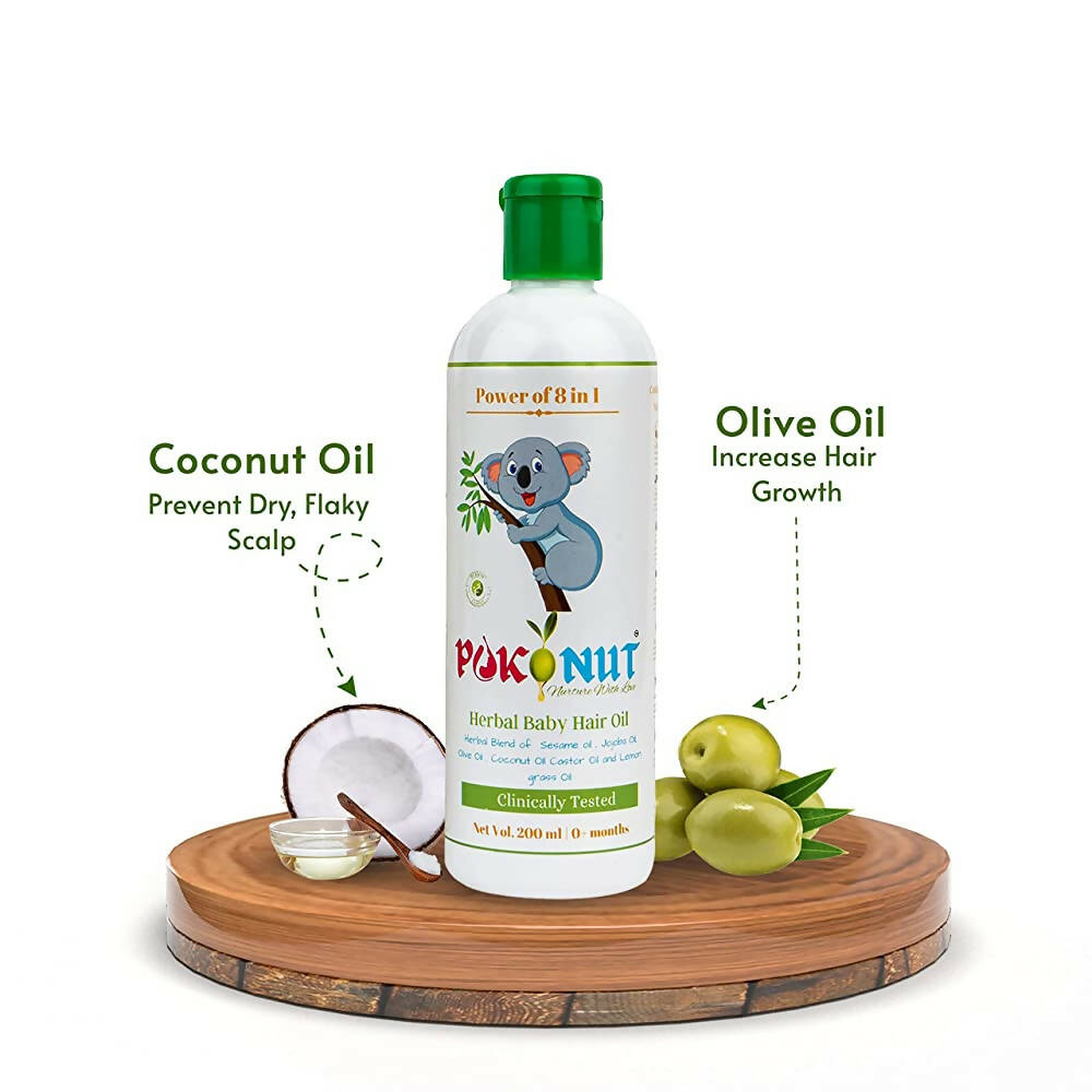 Pokonut Herbal Chemical Free Baby Hair Oil | Grab2Buy