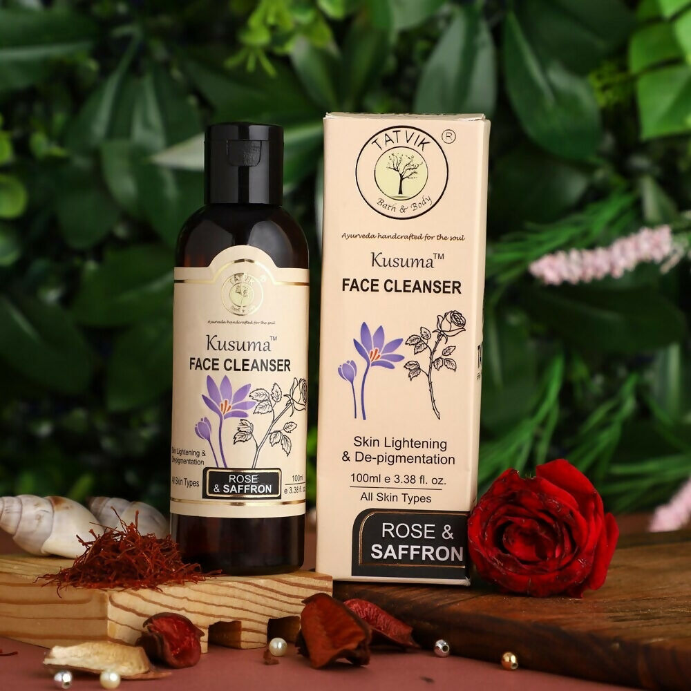 Tatvik Ayurveda Kusuma Face Cleanser (Rose & Saffron) | Grab2Buy