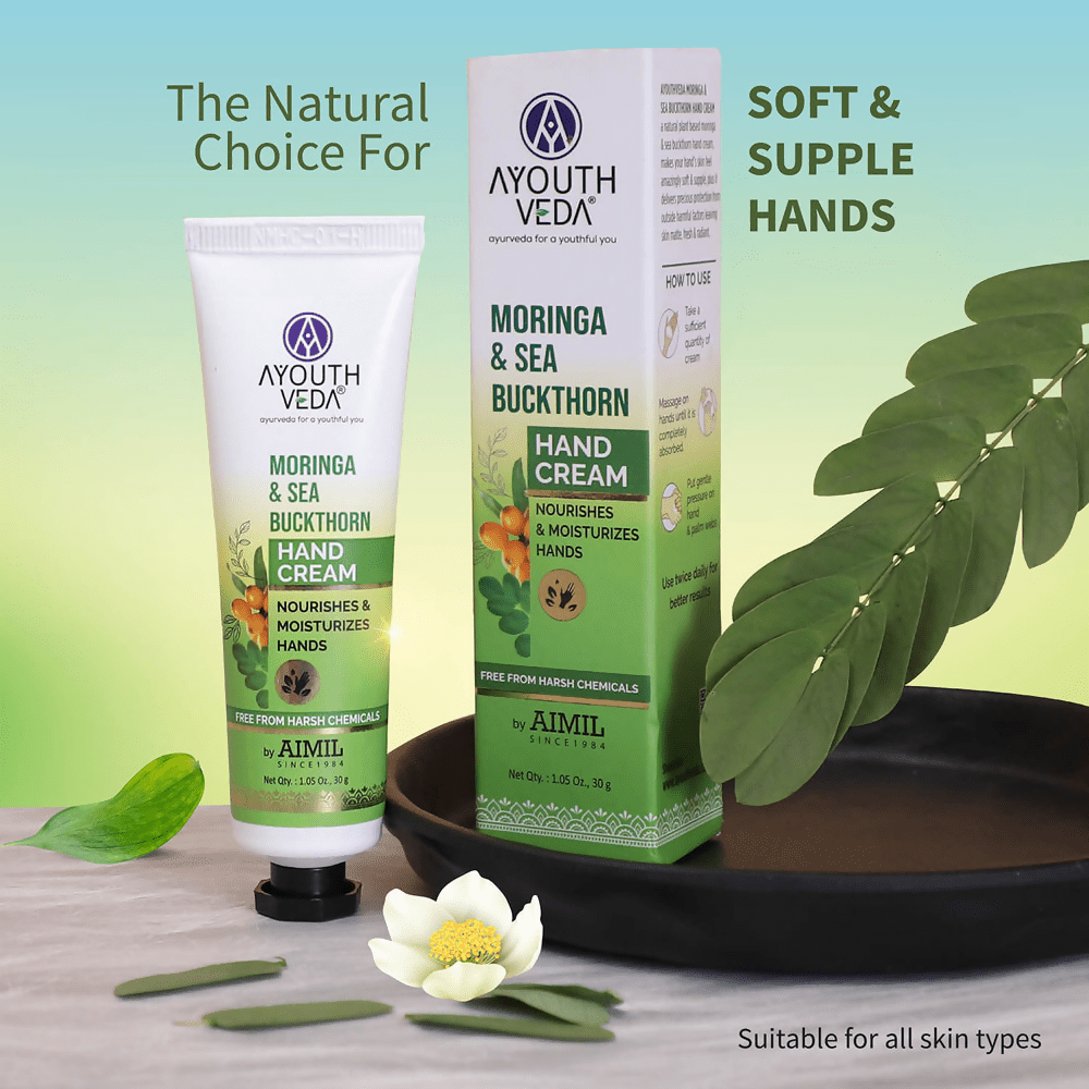 Ayouthveda Moringa & Sea Buckthorn Hand Cream | Grab2Buy