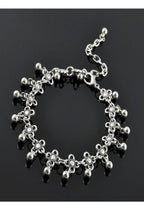 Mominos Fashion Kamal Johar Oxidised Silver Adjustable Anklets | Grab2Buy