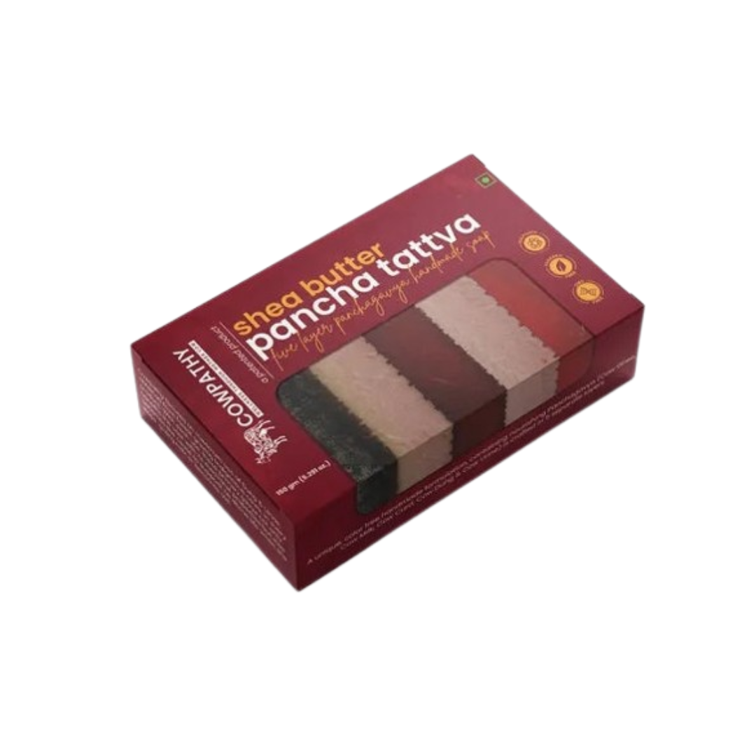 Cowpathy Pancha Tattva 5Layer Panchagavya Handmade Shea Butter Soap | Grab2Buy