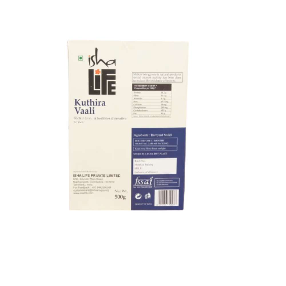 Isha Life Kuthira vaali  (Barnyard Millet) | Grab2Buy