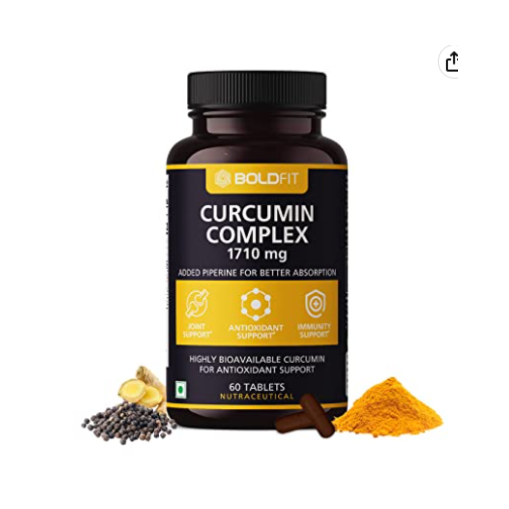 Boldfit Curcumin Complex 1700mg Tablets | Grab2Buy