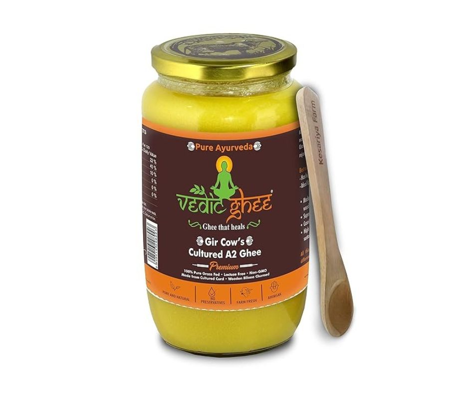 Vedic Ghee Premium A2 Gir Cow Cultured Ghee from Kesariya Farm Indian Gir Cow Ghee, Pure A2 Ghee, Natural & Healthy | Swadesiicart