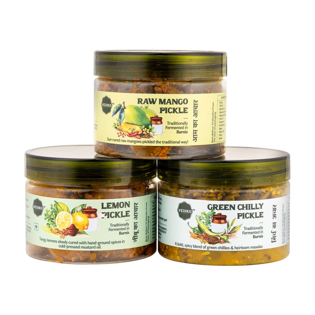 Vediko Origins Pickle Combo | Authentic South Indian Achar Gift Set