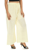 Mominos Fashion Moeza Cotton Off White Chikan Work Palazzo | Grab2Buy