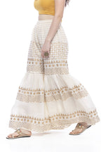Mominos Fashion Cotton Off White Gold Print With Gota Sharara | Grab2Buy