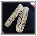 Gold-Polished Alloy Designer American Diamond Bangle Set - The Pari | Grab2Buy