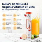 Wellbeing Nutrition Organic Vitamin C + Zinc Effervescent Tablets | Grab2Buy