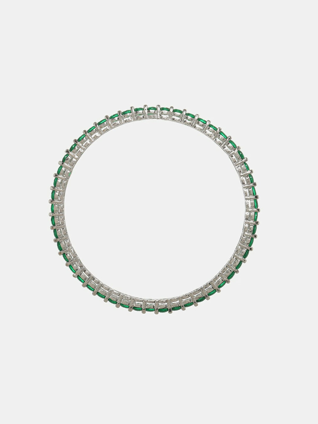 Green Stone Bangle- Ruby Raang | Grab2Buy
