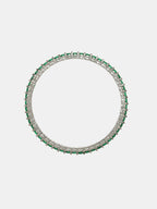 Green Stone Bangle- Ruby Raang | Grab2Buy