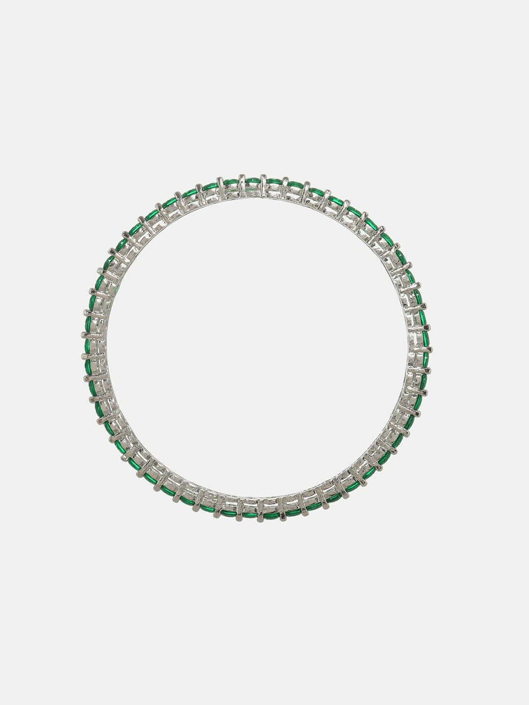 Green Stone Bangle- Ruby Raang | Grab2Buy