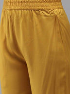 Yufta Women Yellow Floral Embroidered Regular Kurta with Palazzo & With Dupatta | Grab2Buy