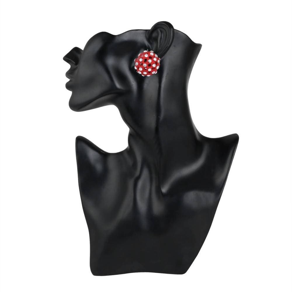 Trendoo Jewelry Gold-Polished Stylish Fancy Red Studs | Grab2Buy
