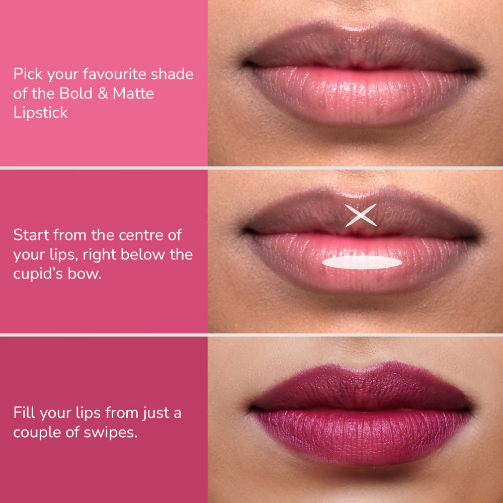 Mila Beaute Bold & Matte Long Lasting Highly Pigmented Lipstick - Fiery Fashion