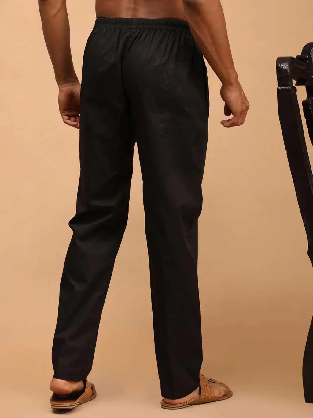 Fabmade Men's Z-Black Cotton Linen Pyjama | Grab2Buy