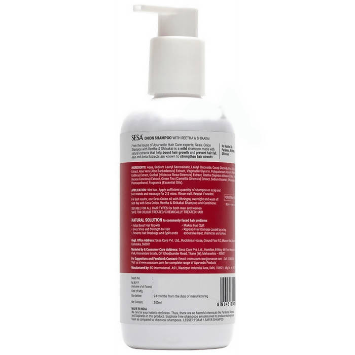 Sesa Ayurvedic Onion Shampoo with Reetha & Shikakai | Grab2Buy
