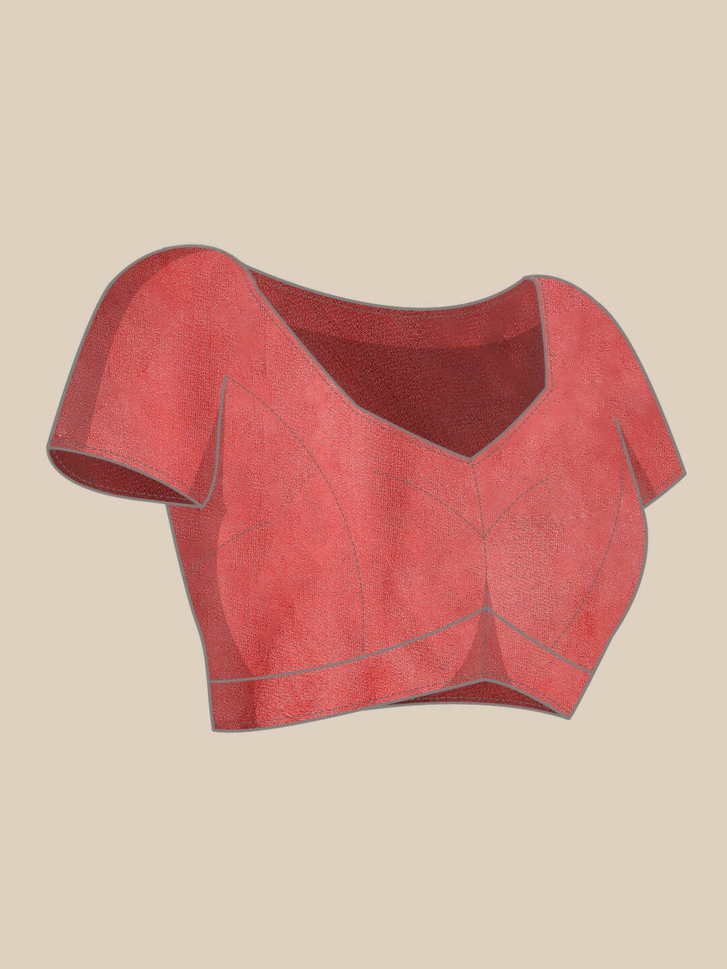 Red Organza Printed Saree With Blouse Piece - Nivaa | Grab2Buy