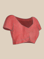 Red Organza Printed Saree With Blouse Piece - Nivaa | Grab2Buy