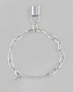 VOJ Mens Silver Plated Lock Bracelet | Grab2Buy