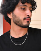 VOJ Men Stainless Steel Silver-Plated Minimal Chain | Grab2Buy