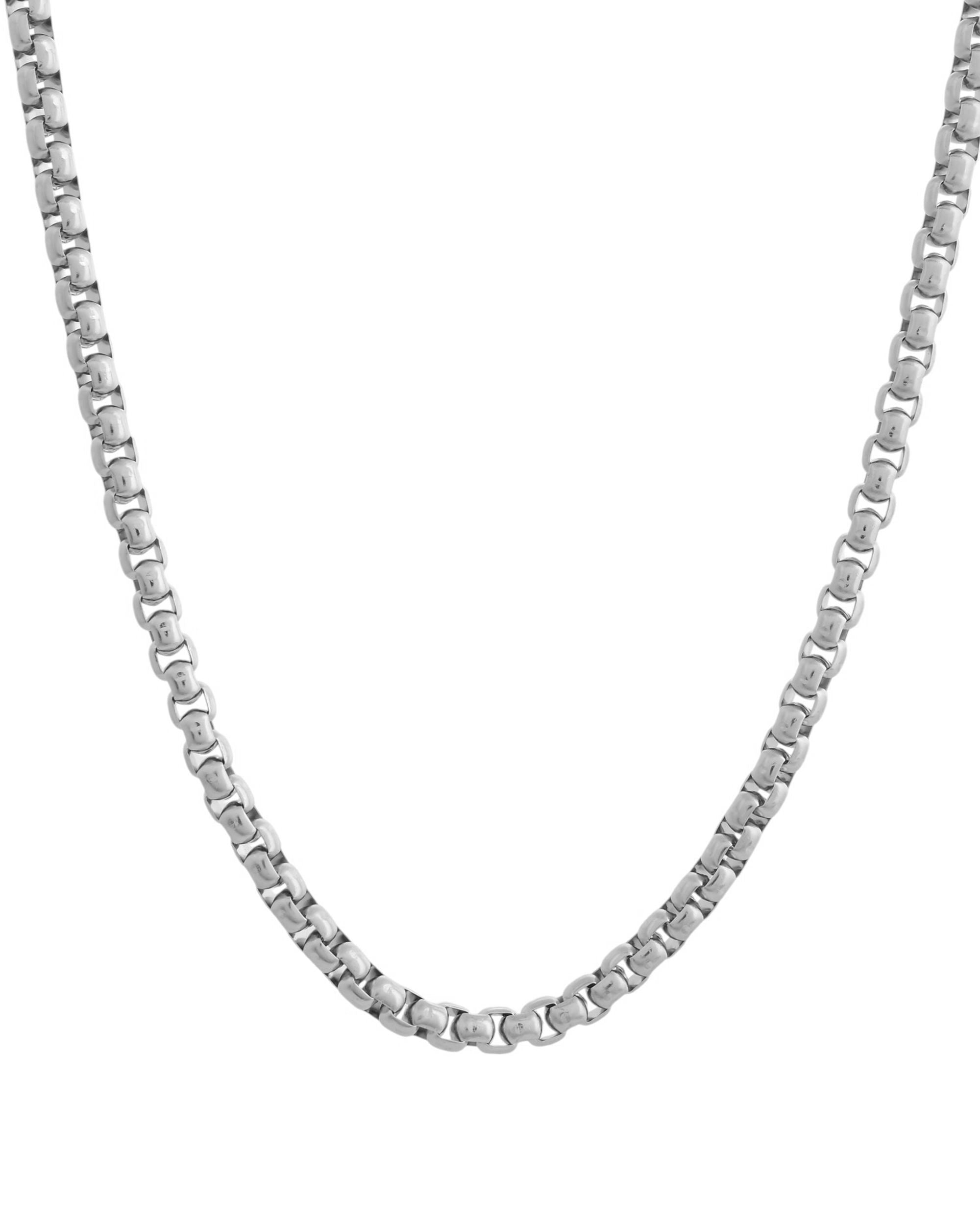 VOJ Men Stainless Steel Silver-Plated Minimal Chain | Grab2Buy
