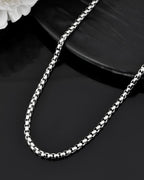 VOJ Men Stainless Steel Silver-Plated Minimal Chain | Grab2Buy