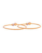 VOJ Set Of 2 Gold Polished Stone-Studded Bangles | Grab2Buy