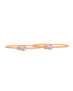 VOJ Set Of 2 Gold Polished Stone-Studded Bangles | Grab2Buy