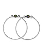 VOJ Set of 2 Silver Plated Elasticated Evil Eye Anklet