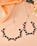 VOJ Set of 2 Stainless Steel Artificial Beads Anklet | Grab2Buy