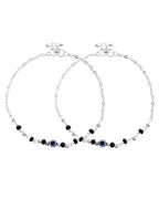 VOJ Set of 2 Stainless Steel Evil Eye Anklet | Grab2Buy