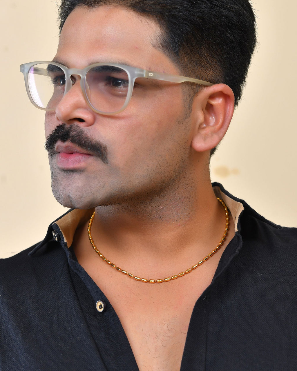 VOJ Gold Polished Designer Stainless Steel Chain For Men | Grab2Buy