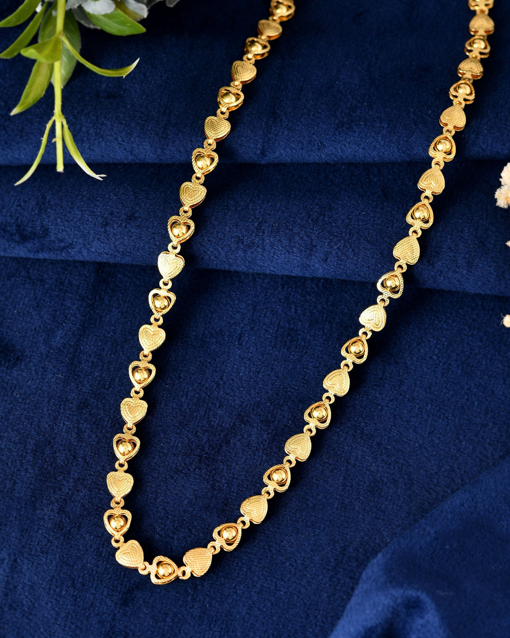 VOJ Women Gold Polished Heart Shaped Chain | Grab2Buy