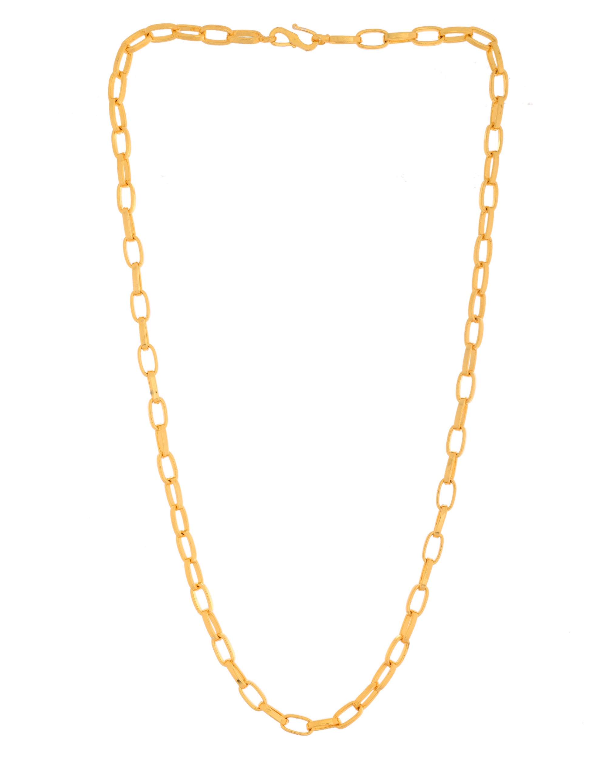 VOJ Gold Polished Stainless Steel Linked Chain For Men | Grab2Buy