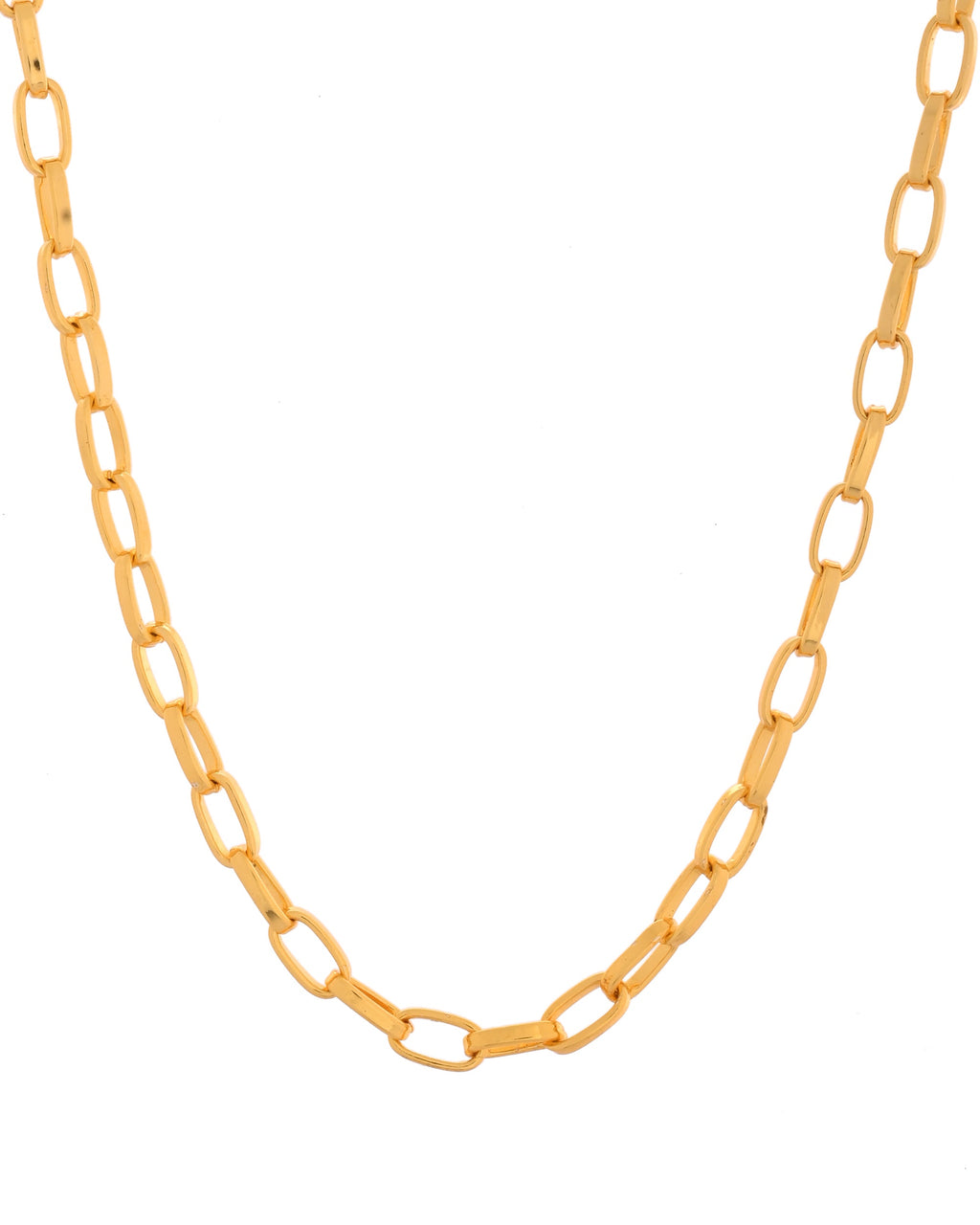 VOJ Gold Polished Stainless Steel Linked Chain For Men | Grab2Buy