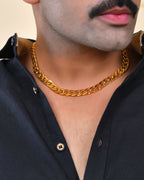 VOJ Gold Polished Stainless Steel Thick Linked Chain | Grab2Buy