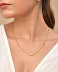 VOJ Gold Polished Star Shaped Minimal Chain For Women | Grab2Buy