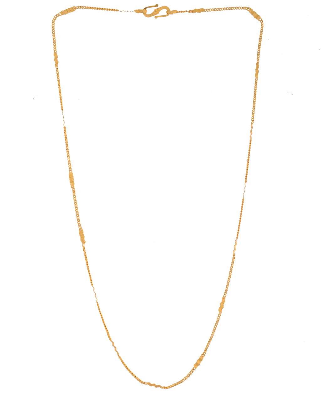 VOJ Women Stainless Steel Gold Polished Minimal Pipe Chain | Grab2Buy