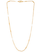 VOJ Women Stainless Steel Gold Polished Minimal Pipe Chain | Grab2Buy