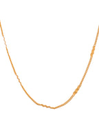 VOJ Women Stainless Steel Gold Polished Minimal Pipe Chain | Grab2Buy